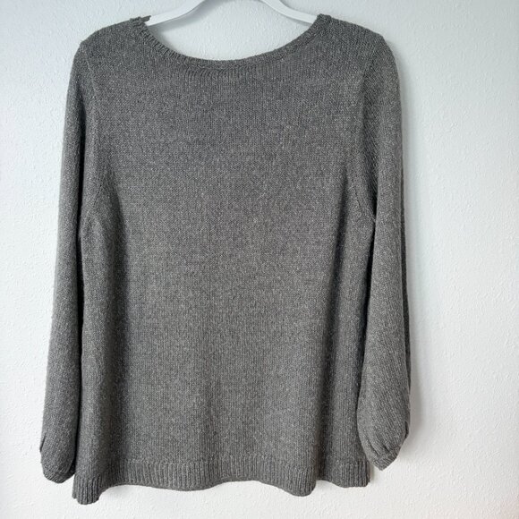 NWT Chicos Paillette Pullover Sweater Gray - Picture 3 of 5